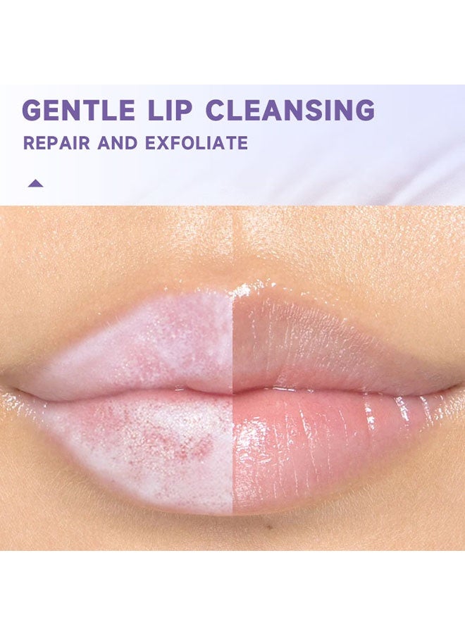 pudaier Bubble Lip Scrub -  Gentle Exfoliator for Soft, Smooth Lips, For Dry, Chapped Lips, Get Rid of Flaky Lips -Grape - Image 4