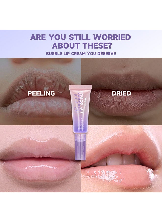 pudaier Bubble Lip Scrub -  Gentle Exfoliator for Soft, Smooth Lips, For Dry, Chapped Lips, Get Rid of Flaky Lips -Grape - Image 3