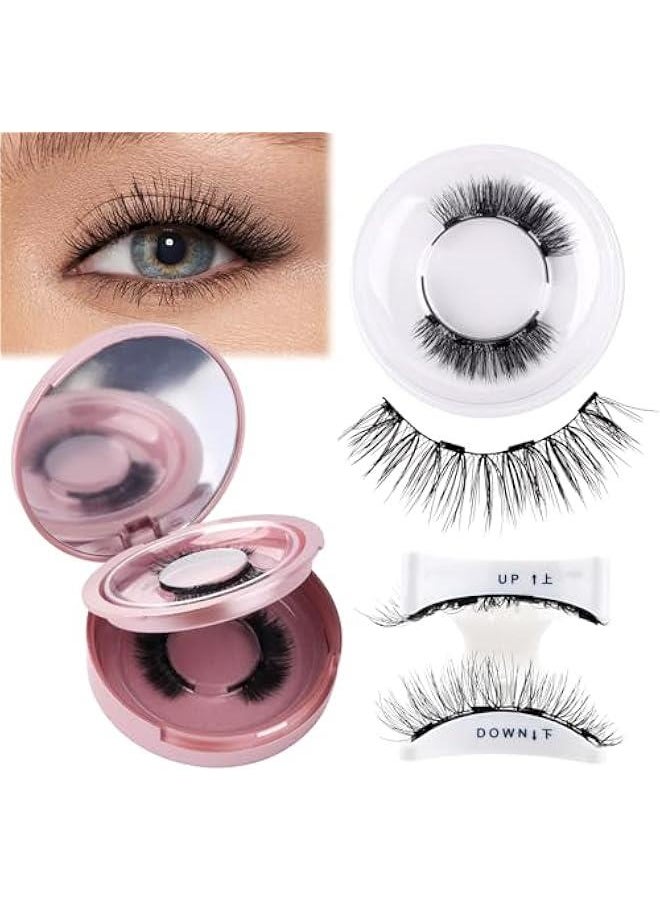 Wendy Lashes Magnetic Eyelashes with Applicator, Easy to Wear Lightweight Soft Reusable 2 Natural Style Pairs, No Glue Needed