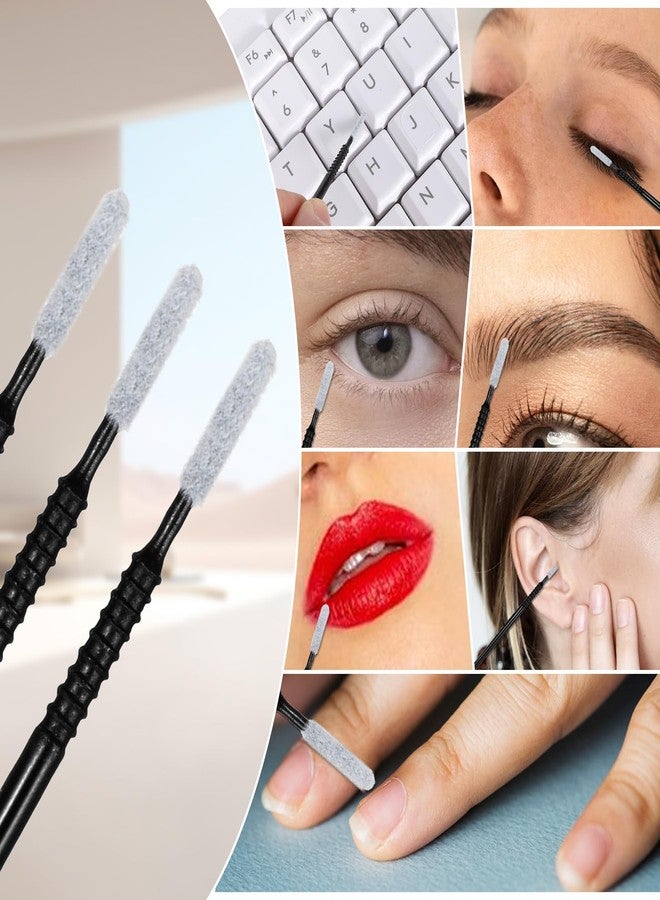 Dimeho 200pcs Micro Brushes Cotton Swabs Micro Applicator Brush for Eyelash Extension Precision Microswabs Lash Mascara Applicators Microfiber Lips Mascara Wands Brush for Eye, Lashes, Brows - Image 5