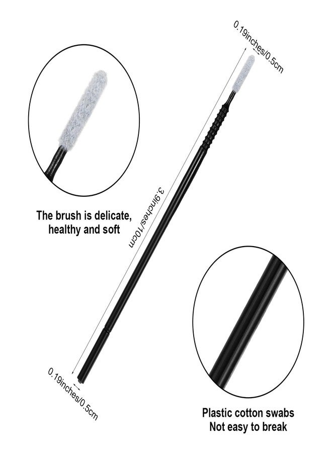 Dimeho 200pcs Micro Brushes Cotton Swabs Micro Applicator Brush for Eyelash Extension Precision Microswabs Lash Mascara Applicators Microfiber Lips Mascara Wands Brush for Eye, Lashes, Brows - Image 2
