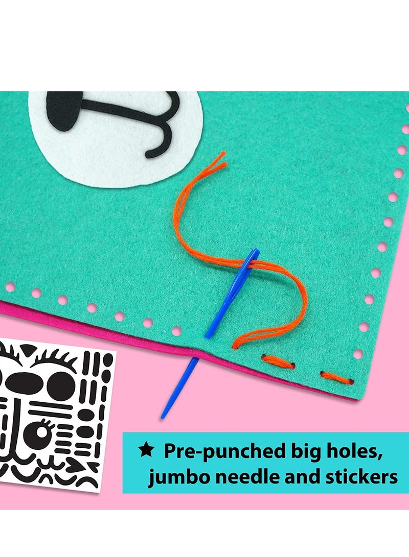 Generic Sewing Kit for Kids First Sewing Kit for Girls DIY Craft Kits Purse Bags Picture Frame Pen Holder Learn to Sew with Instructions and Sewing Supplies Toddler Gifts - Image 5