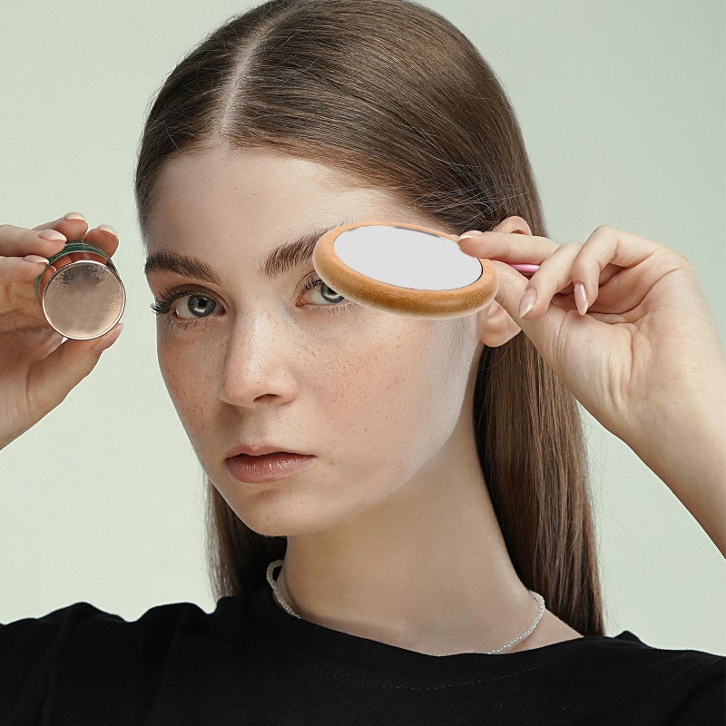 4 pcs Portable Mirror Handheld Compact Mirror for Travel Purse, and Handbag Small Round Makeup Mirror for Women and Girls - Image 5
