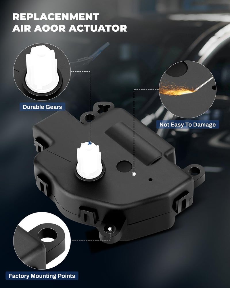 LUJUNTEC 2-Pack A/C HAVC Heater Blend Door Actuator Replacement for Ford/for Lincoln/for Mercury 2004-2018 - Direct Fit 604-228 4F2Z19E616FA - Air Recirculation & Temperature Control Motor Assembly - Image 3