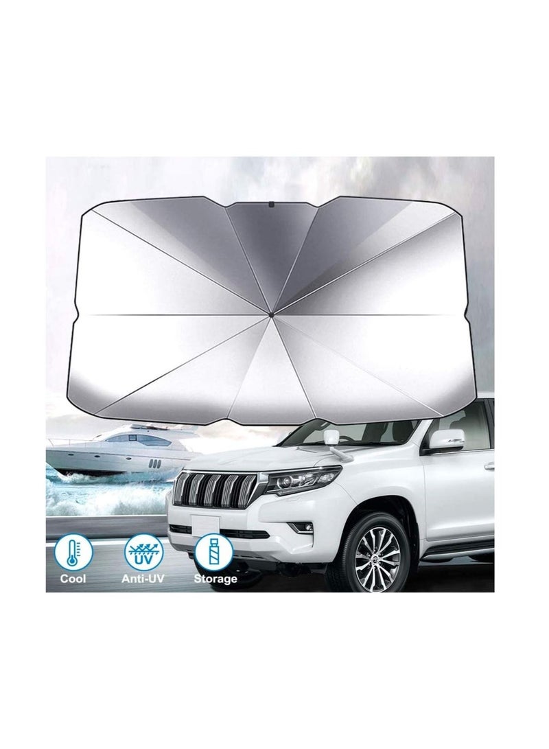 بلومنغ تايم حاجب شمس للسيارة حاجب للشمس من الأشعة فوق البنفسجية والحرارة واقي من الشمس عاكس قابل للطي مظلة بيلا شيلد - Image 2