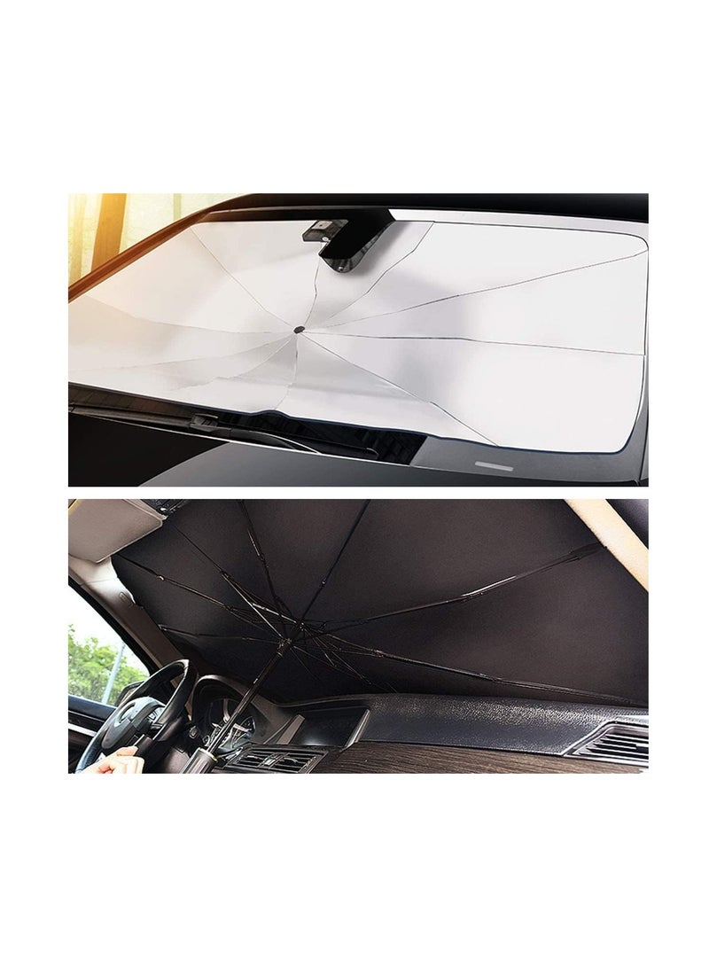 بلومنغ تايم حاجب شمس للسيارة حاجب للشمس من الأشعة فوق البنفسجية والحرارة واقي من الشمس عاكس قابل للطي مظلة بيلا شيلد - Image 3