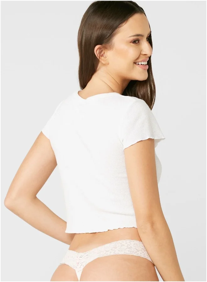 La Senza Lace Detail Thong