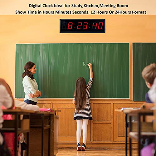 BTBSIGN ساعة حائط رقمية LED للعد التنازلي مؤقت للياقة البدنية ساعة توقيت للجيم (2.3 بوصة رقمية عالية) - Image 3