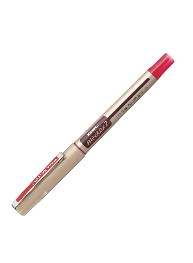 ZEBRA 10 Piece DX7 Direct Ink Roller Pen Red Ink 0.7mm - Image 3