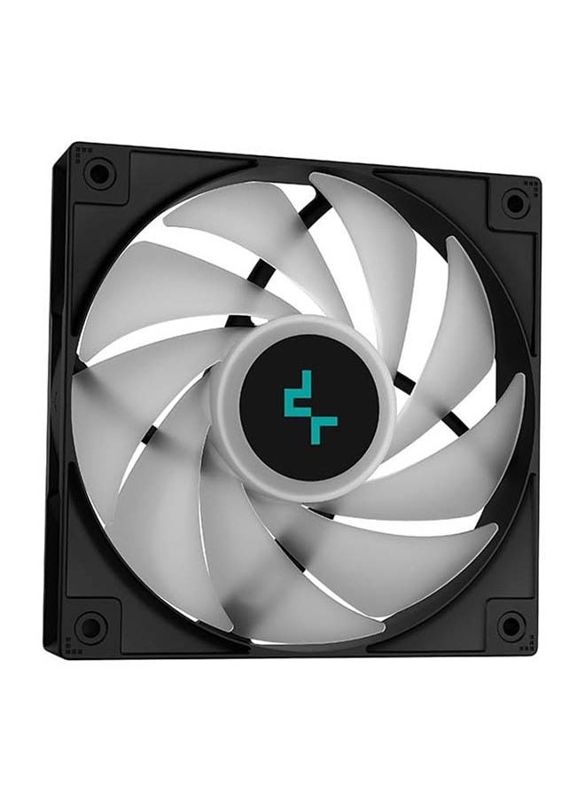 DEEPCOOL Deepcool LE720 ARGB AIO مبرد وحدة المعالجة المركزية السائل، مشعاع 360 مم، 3 مراوح aRGB عالية الأداء، سرعة المروحة 500 ~ 2250 دورة في الدقيقة، تدفق هواء مروحة 85.85 CFM، نوع محمل مائي، أسود | R-LE720-BKAMMN-G-1  - Image 4