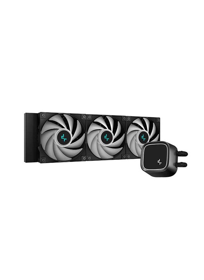DEEPCOOL Deepcool LE720 ARGB AIO مبرد وحدة المعالجة المركزية السائل، مشعاع 360 مم، 3 مراوح aRGB عالية الأداء، سرعة المروحة 500 ~ 2250 دورة في الدقيقة، تدفق هواء مروحة 85.85 CFM، نوع محمل مائي، أسود | R-LE720-BKAMMN-G-1  - Image 2