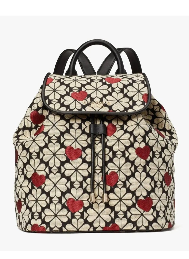 Kate Spade Kate Spade Spade Flower Jacquard Hearts Medium Flap Backpack - Image 1