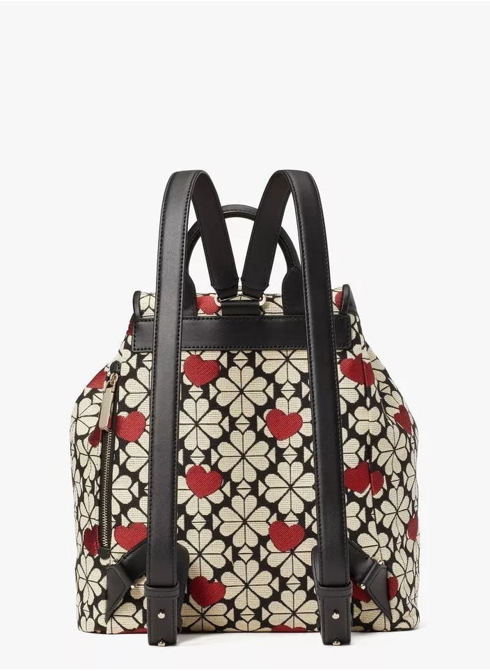 Kate Spade Kate Spade Spade Flower Jacquard Hearts Medium Flap Backpack - Image 3