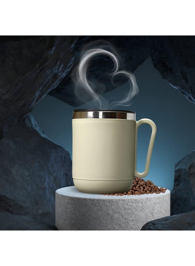 GANESH N-Joy Unbreakable Mugs with Cap Stainless Steel Plastic Covered Travel Mug with lid for Tea, Coffee, Milk (400ml) - Image 4