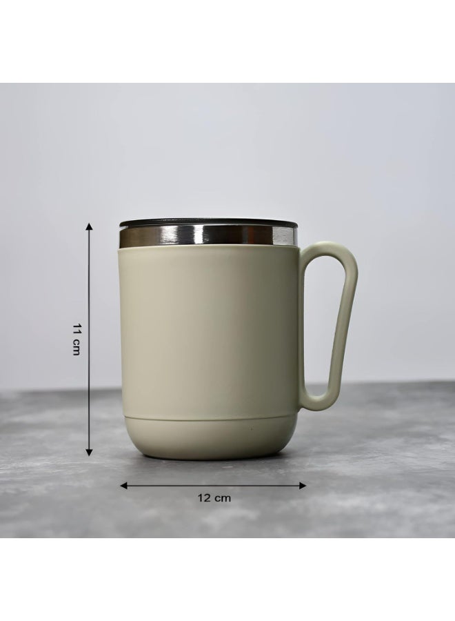 GANESH N-Joy Unbreakable Mugs with Cap Stainless Steel Plastic Covered Travel Mug with lid for Tea, Coffee, Milk (400ml) - Image 2