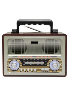 KEMAI Kemai MD-1800BT Vintage Style Wooden FM Radio With AM/FM/SW 3 Band DSP Radio With Bluetooth/USB/SD/TF Card Slot  - Image 1