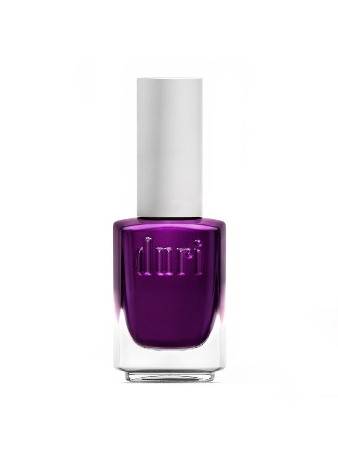 duri Nail Polish 347 Amethyst Violet Shimmer Full Coverage Glossy Metallic Finish Quick Drying Lasting New Brus 045 Fl Oz Cosmetics - Image 2