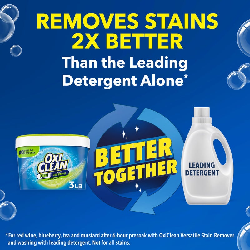 Oxiclean مسحوق مزيل البقع المتعدد الاستخدامات OxiClean Free، 3 رطل - Image 3