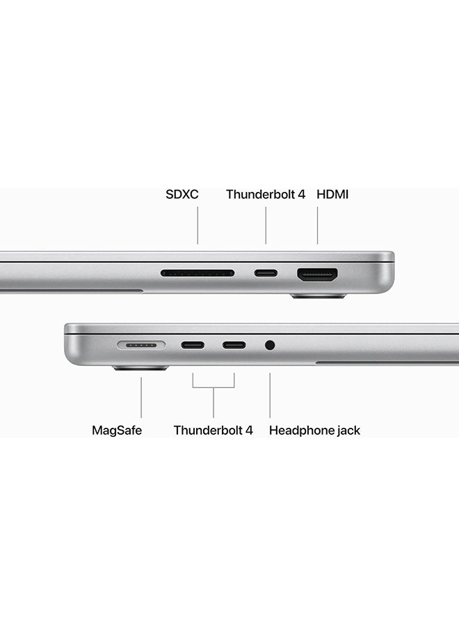 Apple 2023 MacBook Pro Laptop M3 Max chip with 14‑core CPU, 30‑core GPU: 14.2-inch Liquid Retina XDR Display, 36GB Unified Memory, 1TB SSD Storage And Works with iPhone/iPad English/Arabic Silver - Image 5