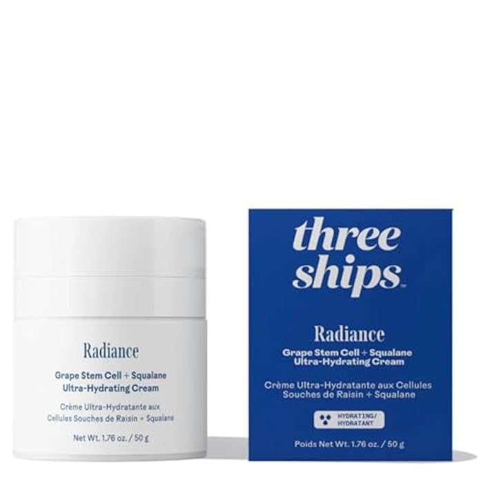 Three Ships - Radiance Grape Stem Cell + Squalane Ultra-Hydrating Cream | Hydrate, Soften, Replenish Skin | Cruelty-Free, Vegan, Paraben-Free, Sensitive Skin Safe (1.76 oz | 50 g) - Image 1