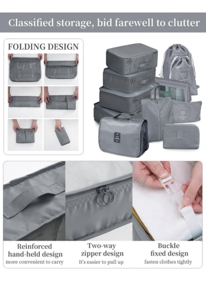 GGEROU Packing Cubes Set of 11, Waterproof Travel Luggage Packing Organizers Set, Travel Accessories Large Toiletries Bag - Image 5