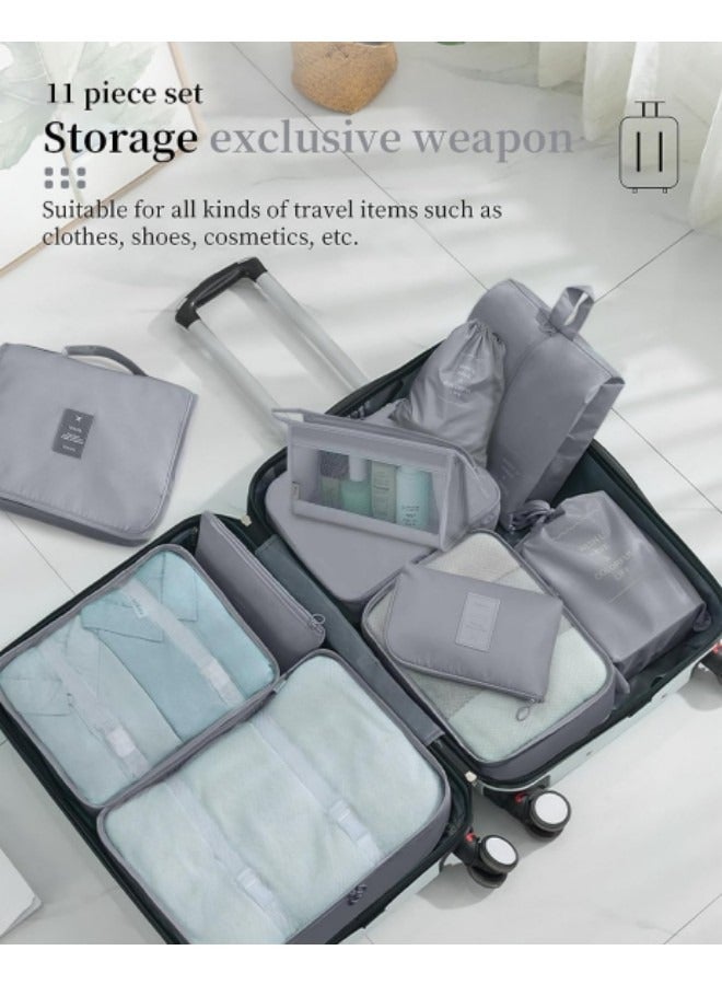 GGEROU Packing Cubes Set of 11, Waterproof Travel Luggage Packing Organizers Set, Travel Accessories Large Toiletries Bag - Image 4