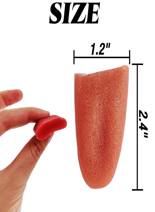 TIHOOD 10PCS Halloween Fake Tongue False Tongue Horrific Tongue Prop Tricks Tongue Toys, Prop Tricks Tongue Toys, Realistic Fake Tongue - Image 2
