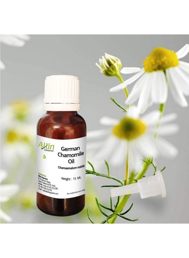 Allin Exporters German Chamomile Essential Oil Pure Natural & Undiluted Grade For Skin Care Body Massage & Aromatherapy (15 Ml) - Image 1