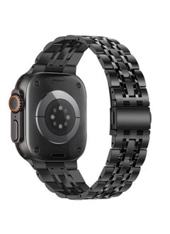 Tasikar Band Compatible with Apple Watch Ultra 2 Ultra Band 49mm, Men Women Strap Solid Stainless Steel Metal Bracelet Compatible for Apple Watch Ultra 2 Ultra, 49mm Black  - Image 3