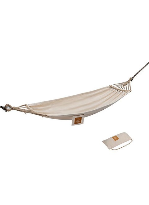 Naturehike DC-C01 Anti-Rollover Canvas Hammock – Beige, Durable Outdoor & Indoor Lounge Chair with Ash Wood Frame, Water-Resistant, Up to 100kg Capacity