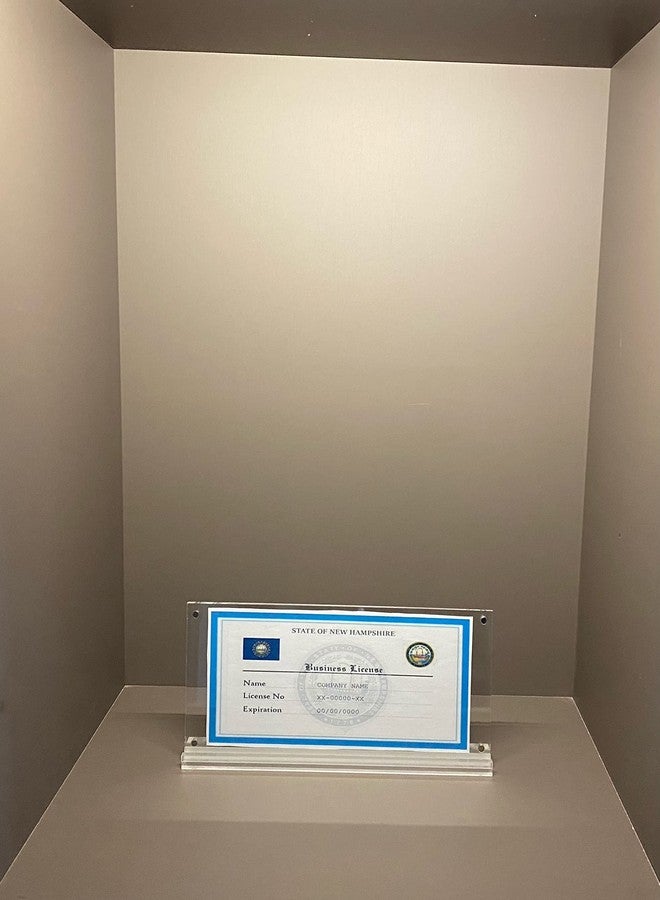 IEEK 2 Pack of Acrylic Business License Frame for 4x9 Business License Certificate Desk/Table Top Display,Clear Certificate Holder Panoramic Photograph Picture Frame,4x10 Inch - Image 4
