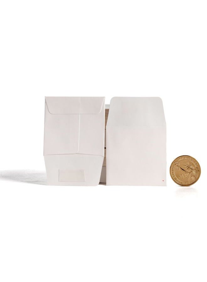 Jsfelye Tiny Coin Envelopes - Self Seal 140-Count Mini Envelopes, Bulk Tiny Envelope Pockets for Seeds, white, 2 x 2Inches - Image 1