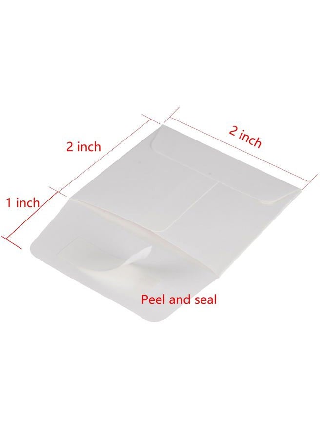 Jsfelye Tiny Coin Envelopes - Self Seal 140-Count Mini Envelopes, Bulk Tiny Envelope Pockets for Seeds, white, 2 x 2Inches - Image 2