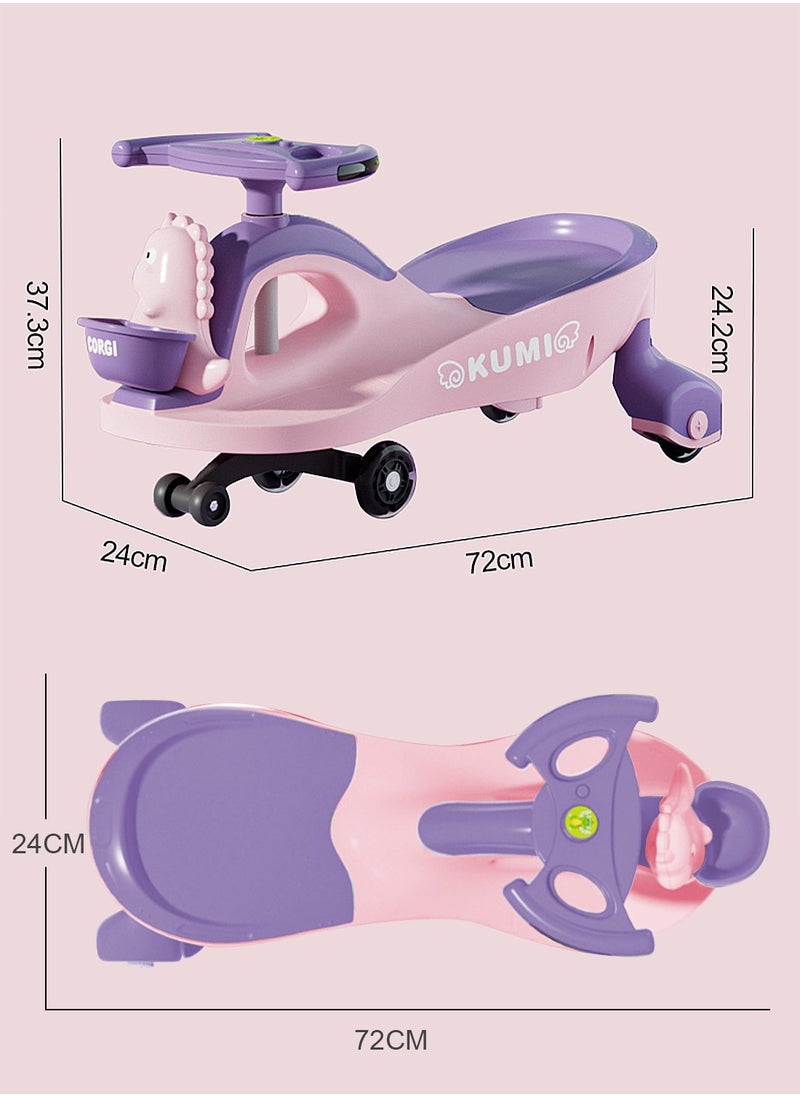 YES!TWOGO Ride on Push Car for Kids，Lightweight Balance Swing Car for Outdoor Indoor, with Silent Wheels and Storage Basket, for 1-6 Years Boys and Girls  - Image 5