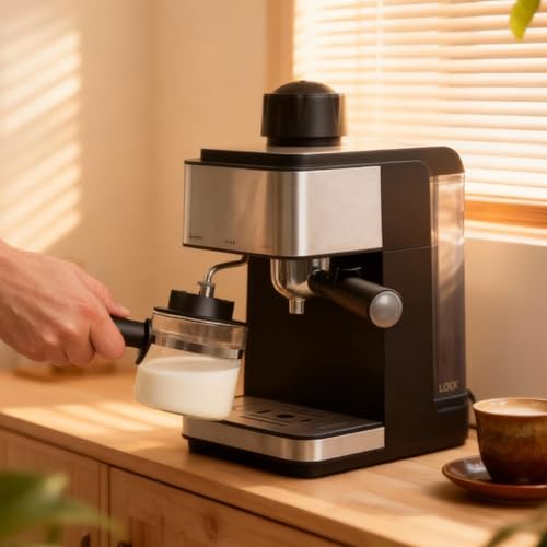Allcup 4 Cup Espresso Glass Coffee Pot Replacement-Espresso Accessories Compatible with IMUSA, Hamilton Beach, Mr.Coffee, Breville, UNIVEN Espresso Machine,Black handle - Image 3