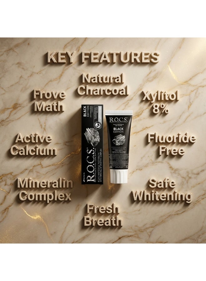 رينيه فورتيرير روكس معجون اسنان مبيض بقوة الفحم 60مل - Image 4