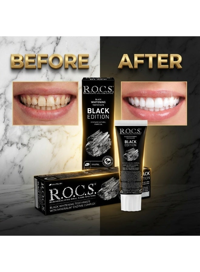 رينيه فورتيرير روكس معجون اسنان مبيض بقوة الفحم 60مل - Image 5