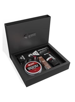 BEARDO Beardo Gift Box 5-in-1 | Activated Charcoal Facewash 100ml | Godfather Beard oil 30ml | Beardo Beard & Mustache Wax - Extra Strong 50g | Growth Roll on 8ml | Whisky Smoke Perfume for men EDP 8ml | Rakhi Gift for Brother | Friendship Day Gift  - Image 1