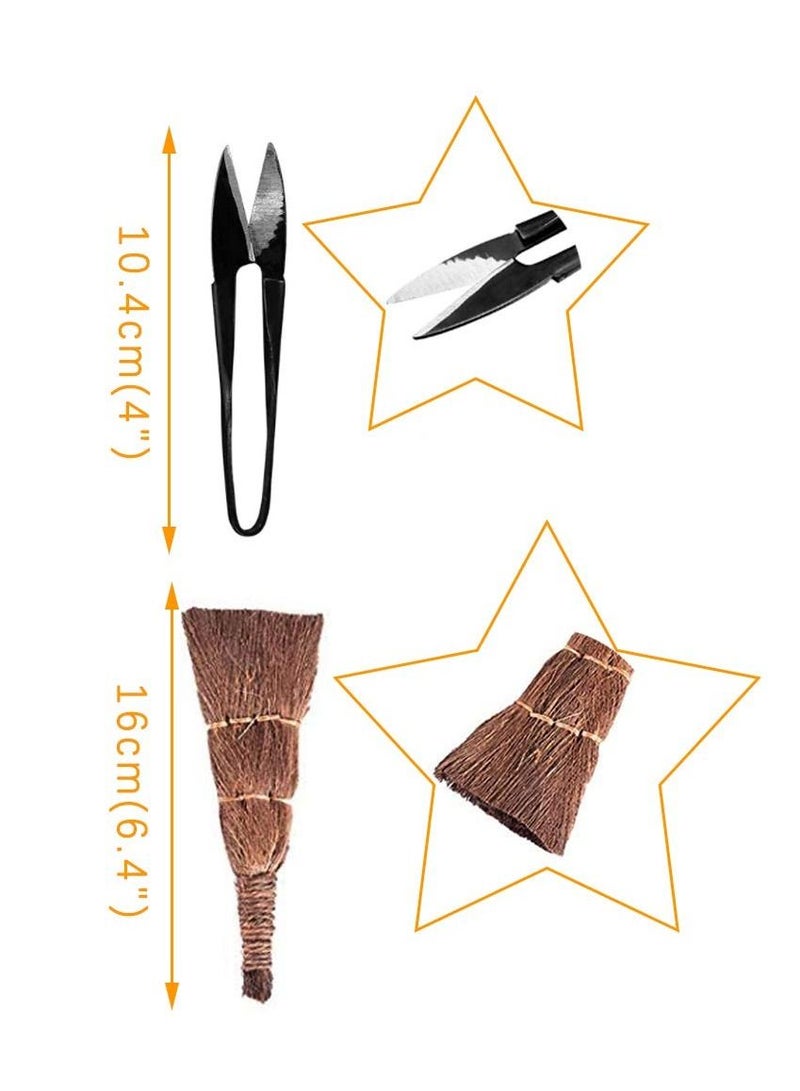 SYOSI Bonsai Tools and Supplies 10 Piece Indoor Garden Tree Shears Kit, Carbon Steel Scissor Cutter Shear Set Garden Plant Tools 10 Pcs - Image 5