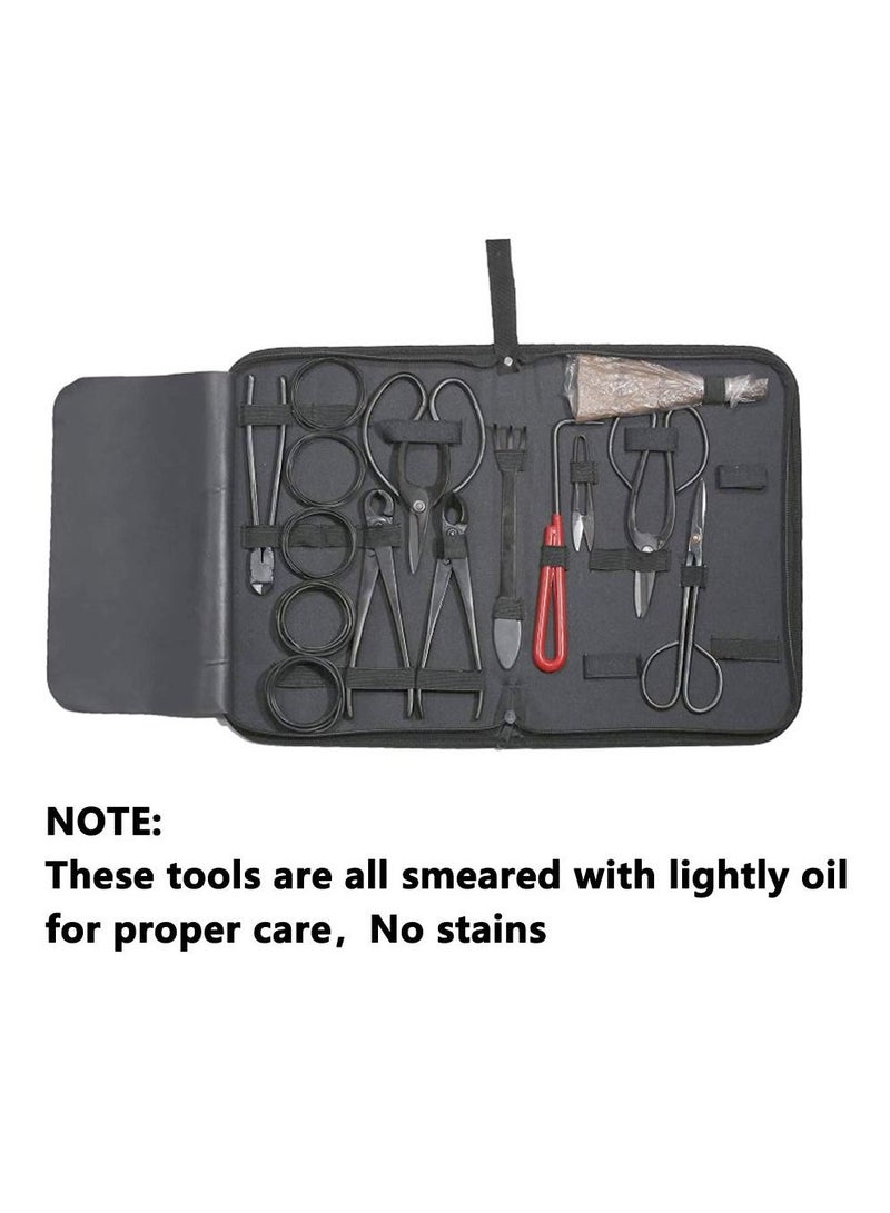 SYOSI Bonsai Tools and Supplies 10 Piece Indoor Garden Tree Shears Kit, Carbon Steel Scissor Cutter Shear Set Garden Plant Tools 10 Pcs - Image 2