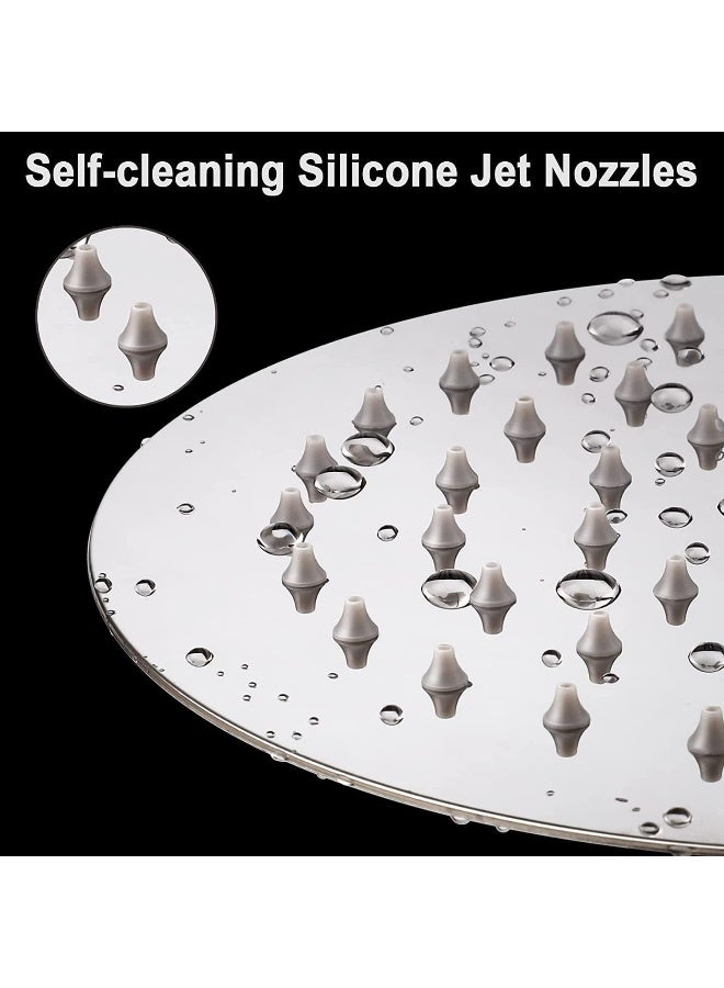 Biella Round Chrome Plated G ‚½ Rainfall Shower Head Ultra-Thin Design With Powerful Pressure Boosting High Flow And Adjustable Brass Swivel Ball Joint - Image 4