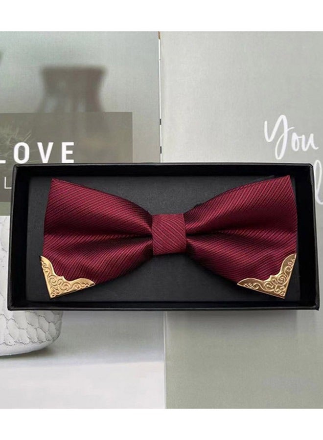 Adjustable Wedding Bow Tie Red - Image 1