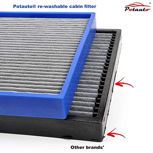 POTAUTO MAP 5007 (CF10775) Re-Washable Car Cabin Air Filter Replacement for BUICK CASCADA LACROSSE REGAL VERANO, CADILLAC ELR SRX, CHEVROLET CRUZE MALIBU ORLANDO SONI SPARK TRAX VOLT, SAAB 9-4X 9-5 - Image 5