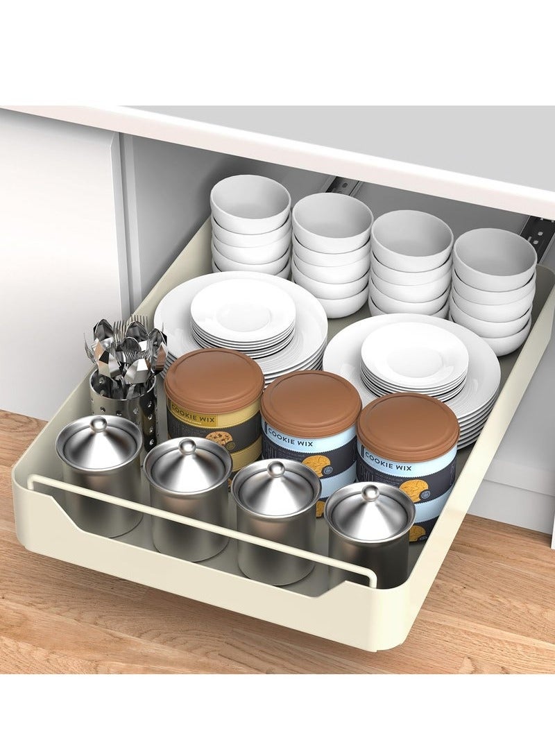 Beauenty Pull Out Cabinet Organizer, Pull Out Drawers for Cabinets, Slide Out Drawers for Kitchen Cabinets, Heavy Duty Pull Out Shelves for Pantry, Bathroom, Living Room  - Image 1