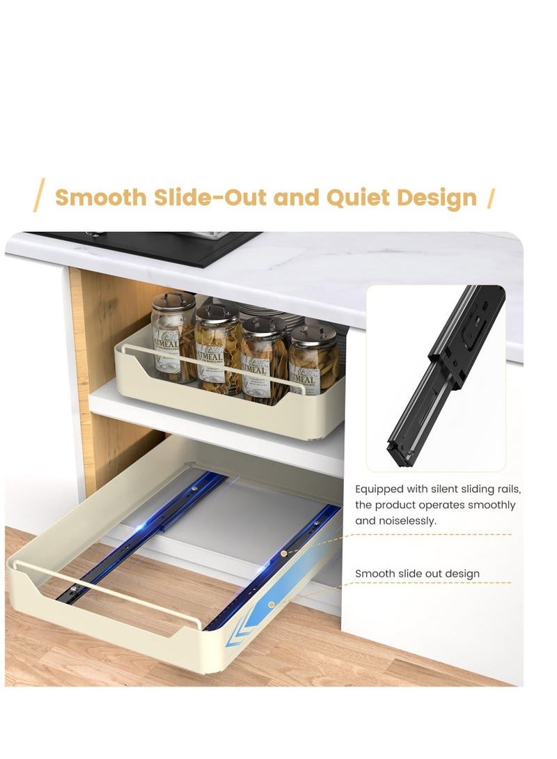 Beauenty Pull Out Cabinet Organizer, Pull Out Drawers for Cabinets, Slide Out Drawers for Kitchen Cabinets, Heavy Duty Pull Out Shelves for Pantry, Bathroom, Living Room  - Image 4