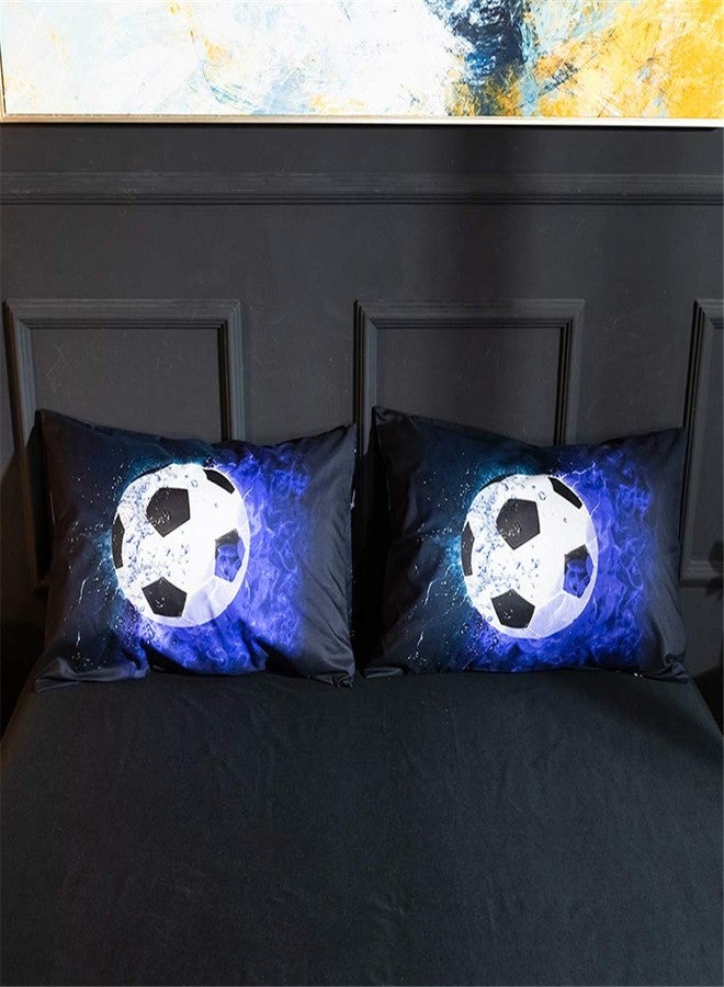 MOZEO 3D Soccer Bedding Duvet Cover Set 2 Piece (1 Duvet Cover+1 Pillowcase) for Teen Boys Sports Microfiber Bedding Quilt (Twin Soccer) - Image 5