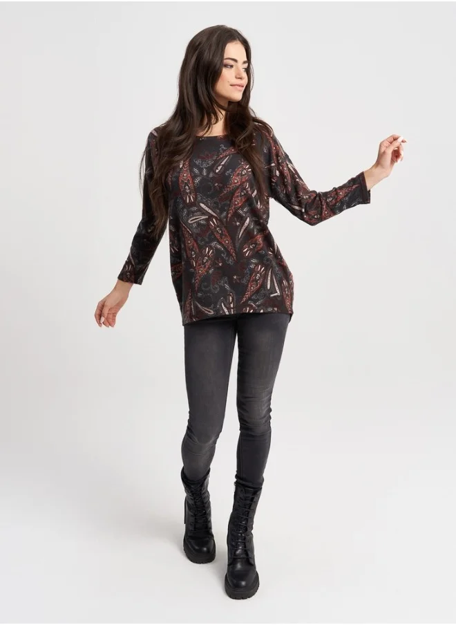 هايليز Paisley Printed Long Sleeve Top