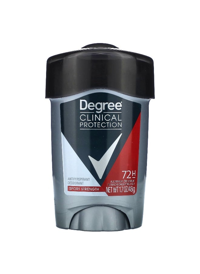 Degree Degree, Men, Clinical Protection, Antiperspirant Deodorant, Soft Solid, Sport Strength, 1.7 oz (48 g)  - Image 1