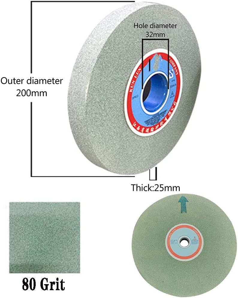 عجلات الطحن المقاعدية، عجلات الطحن المقاعدية كربيد السيليكون الأخضر للسطح 200x32x20mm 46-120 حبيبات (120 حبيبات) - Image 2