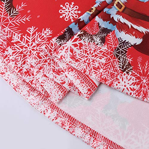 Quedoris Girls Dress Christmas Printed Casual Party Twirly Dress Santa's Gift XL - Image 5